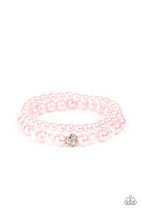 Pearls,pink,stretchy,Cotton Candy Dreams - Pink Pearl Stretchy Bracelet