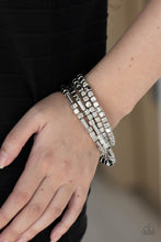 Load image into Gallery viewer, Metro Materials - Silver Stretchy Bracelet Paparazzi Accessories