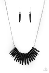 black,long necklace,Exotic Edge - Black Necklace