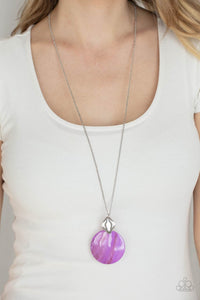 long necklace,purple,silver,Tidal Tease - Purple Necklace