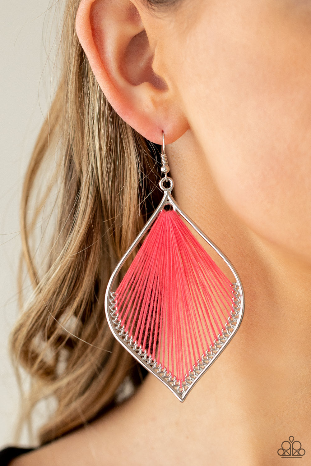 String Theory - Pink Earrings Paparazzi Accessories