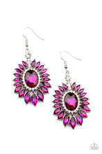 Load image into Gallery viewer, Big Time Twinkle - Pink Rhinestone Earrings Paparazzi Accessories