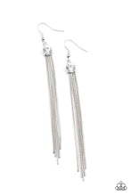 Load image into Gallery viewer, Always In Motion - White Rhinestone Earrings Paparazzi Accessories