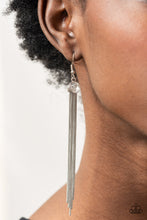 Load image into Gallery viewer, Always In Motion - White Rhinestone Earrings Paparazzi Accessories