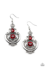 Load image into Gallery viewer, Unlimited Vacation - Red Rhinestone Earrings Paparazzi Accessories