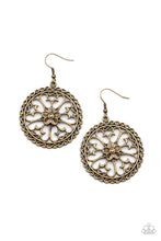 Load image into Gallery viewer, Floral Fortunes - Brass Earrings Paparazzi Accessories