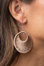 Load image into Gallery viewer, Weaving My Web - Brown Earrings Paparazzi Accessories