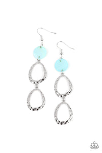 blue,fishhook,Surfside Shimmer - Blue Earrings