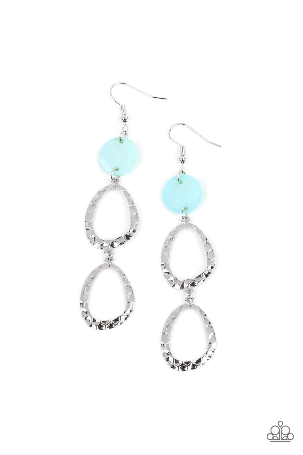 Surfside Shimmer - Blue Earrings Paparazzi Accessories