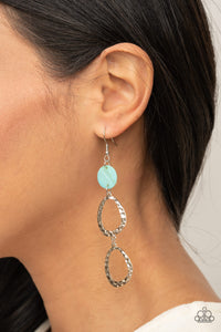 blue,fishhook,Surfside Shimmer - Blue Earrings