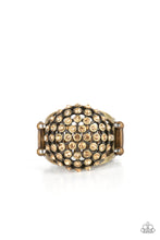 Load image into Gallery viewer, Magically Moroccan - Brass Rhinestone Ring Paparazzi Accessories