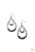 Load image into Gallery viewer, Museum Muse - Black Gunmetal Earrings Paparazzi Accessories