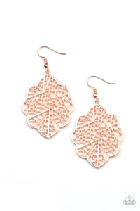 fishhook,rose gold,Meadow Mosaic - Rose Gold Earrings