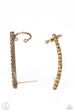 Load image into Gallery viewer, Give Me The SWOOP - Brass Ear Crawler Earring Paparazzi Accessories