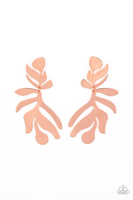 Palm Picnic - Copper Post Earrings Paparazzi Accessories