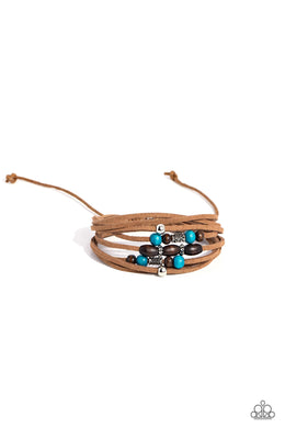 Absolutely WANDER-ful - Blue Turquoise Leather Bracelet