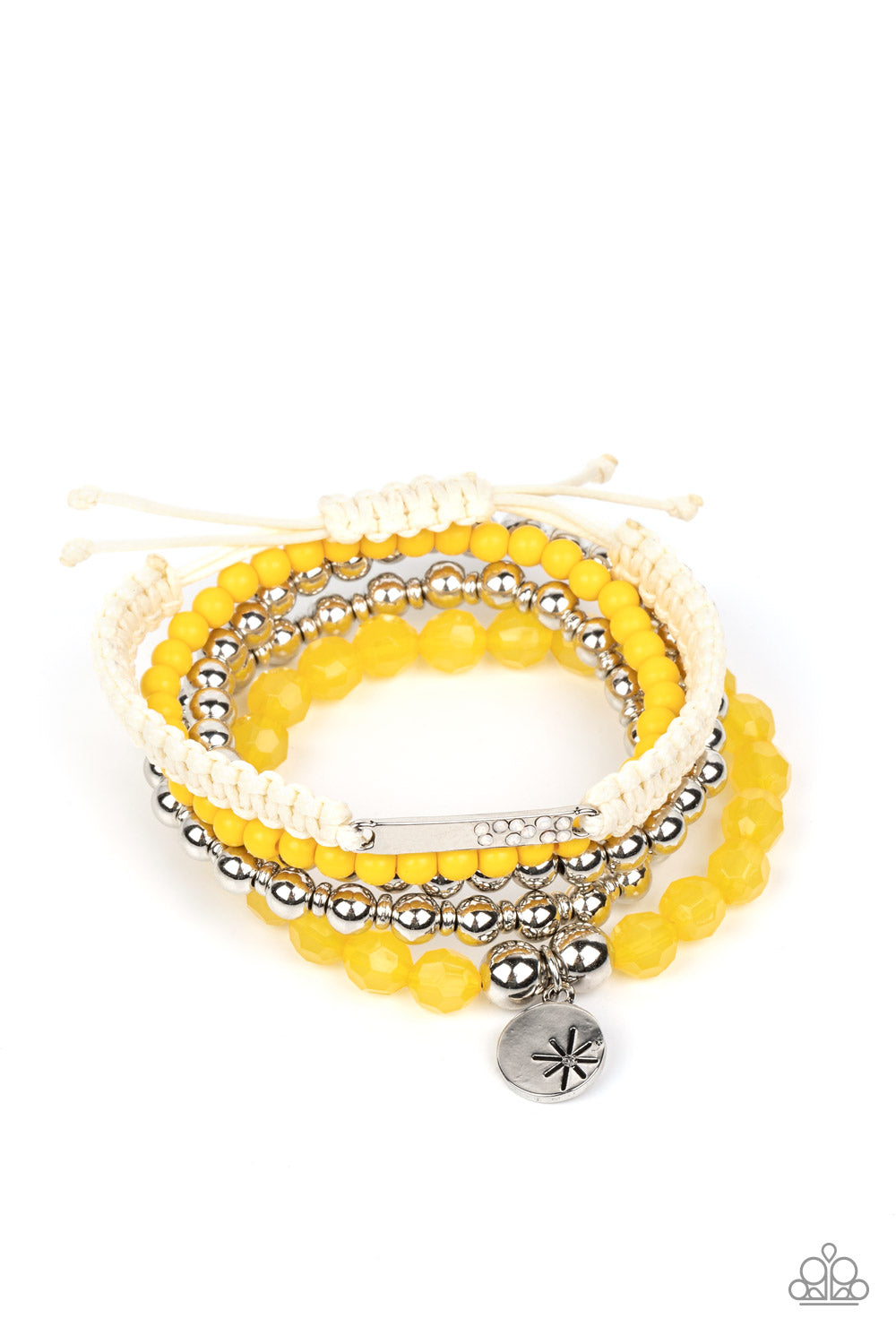 Offshore Outing - Yellow Bracelet Paparazzi Accessories