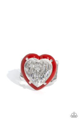 Hallmark Heart - Red Paparazzi Accessories