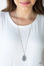 Load image into Gallery viewer, Gleaming Gardens Silver Moonstone Necklace Paparazzi Accessories