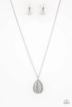 Load image into Gallery viewer, Gleaming Gardens Silver Moonstone Necklace Paparazzi Accessories