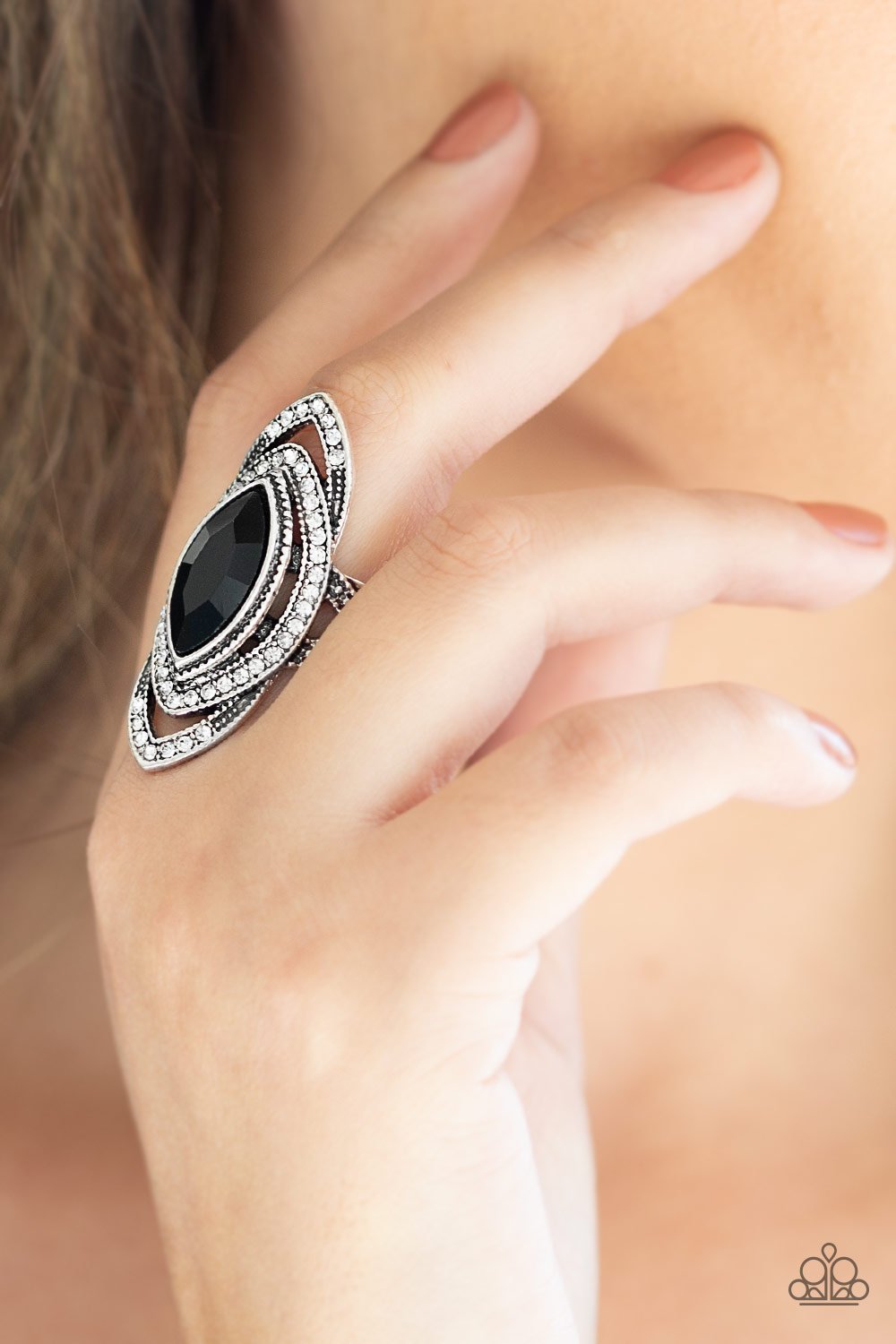 Hot Off The EMPRESS Black Ring Paparazzi Accessories