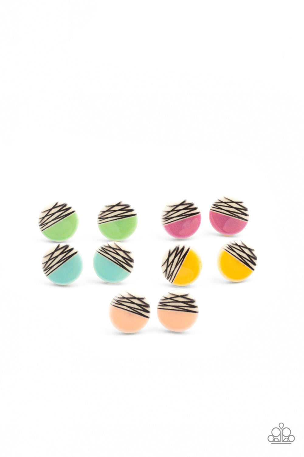 Half Striped Starlet Shimmer Earring Kit Paparazzi Accessories