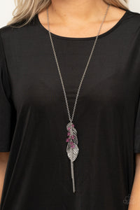 long necklace,purple,I Be-Leaf Purple Necklace
